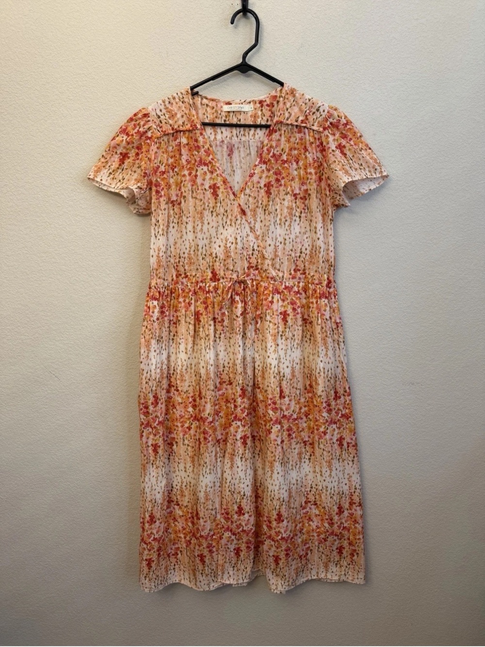 Christy Dawn the dawn dress midi sunset Gladiola-print Sz XL organic cotton - Picture 4 of 11